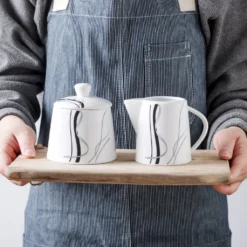 VEWEET, Serie 'Fiona', 100-teilig Porzellan Tafelservice Set, Kombiservice Mit Dessertteller, Speiseteller, Suppenteller, Müslischalen, Kaffeebecher, Kaffeetassen Set, Eierbecher, Milch- Und Zuckerset -Küchenbedarf Laden 001557e5b588181135196bf1acfe89e0