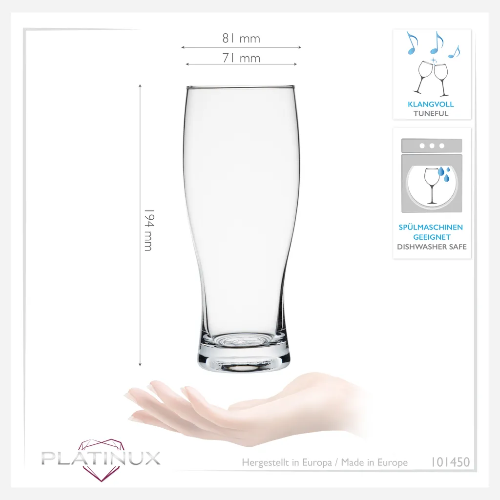 Biergläser 500ml (max. 640ml) Set 6-Teilig Bierseidel Weizengläser 0,5L Glas Biergläser 500ml (max. 640ml) Set 6-Teilig Bierseidel Weizengläser 0,5L Glas -Küchenbedarf Laden 024cf8f543ea04c5633aece3201557e6