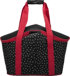 Anndora Kühltasche 20 L - Schwarz Weiß Gepunktet Isoliertasche Einkaufstasche - Snövit - Schwarz-Rot -Küchenbedarf Laden 026e6ab1a922b3a496ca3b42e9052d36