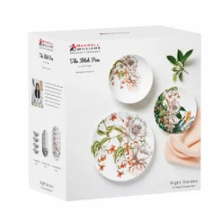 Maxwell & Williams Dinner-Set Night Garden - Blumen 12-tlg., Geschirrset, Teller, Schalen, Porzellan, II0093 -Küchenbedarf Laden 031d015b3b9dcff807804c384e50c749