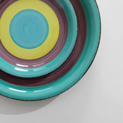 Tafelservice Steingut, Vancasso ARCO 36-teiliges Kombiservice Set, Vintage Geschirrservice Mit Je 12 Speiseteller, Kuchenteller Und Suppenteller, Für 12 Personen, Regenbogen Stil -Küchenbedarf Laden 03ddb779965d0da2cf8d9a42c315593a