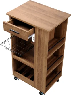 KESPER Küchenwagen, Walnussoptik, 50 X 37 X 85 Cm 2580913 -Küchenbedarf Laden 04d0c9243e53c5cef3dd66b494422353