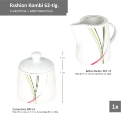 Kombiservice 62 Tlg. Fashion, Eckige Form 9 Kombiservice 62 Tlg. Fashion, Eckige Form -Küchenbedarf Laden 05c1153d2b8f1626d34be925d2d559af