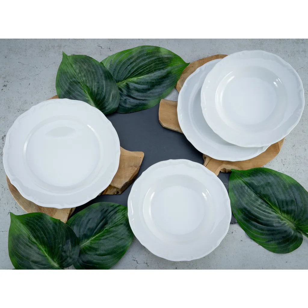 CreaTable 16137 Tafelservice Maria Theresia für 6 Personen, Porzellan, weiß (1 Set, 12-teilig) CreaTable 16137 Tafelservice Maria Theresia Für 6 Personen, Porzellan, Weiß (1 Set, 12-teilig) -Küchenbedarf Laden 07f10f867fdb4e5936015fb9b8ede230