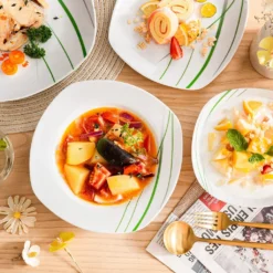 VEWEET Porzellan Tafelservice 'Aviva' 100-teilig Set, Kombiservice Mit Dessertteller, Speiseteller, Suppenteller, Müslischalen, Kaffeebecher, Kaffeetassen Set, Eierbecher, Milch- Und Zuckerset -Küchenbedarf Laden 0800e13214798d873a478ea309e3ec86