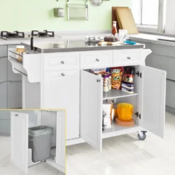 SoBuy Küchenwagen Mit Edelstahltop,Küchenschrank,Rollwagen FKW33-W 4 SoBuy Küchenwagen Mit Edelstahltop,Küchenschrank,Rollwagen FKW33-W -Küchenbedarf Laden 086f2a006cbee9016195ad3fdbedac18