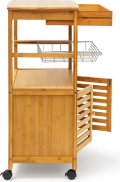 Relaxdays Küchenrollwagen JAMES XL Mit Schrankfach -Küchenbedarf Laden 095bf3fe3b5551f0b44b9d0a6efabda8