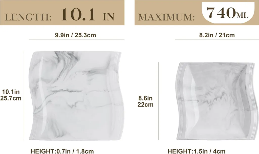 MALACASA, Serie Flora, Marmor Porzellan Tafelservice 12 Teiligen Set Kombiservice Geschirrset mit je 6 Speiseteller und 6 Suppenteller für 6 Personen MALACASA, Serie Flora, Marmor Porzellan Tafelservice 12 Teiligen Set Kombiservice Geschirrset Mit Je 6 Speiseteller Und 6 Suppenteller Für 6 Personen -Küchenbedarf Laden 0b01456f82fd92d97729fc74f142c094