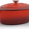BBQ-Toro Gusseisen Cocotte | 4,3 L | Rot, Oval | Emaillierter Gusseisen Bräter -Küchenbedarf Laden 0c8b5632f7373e4a2e732a302ac3e2ea