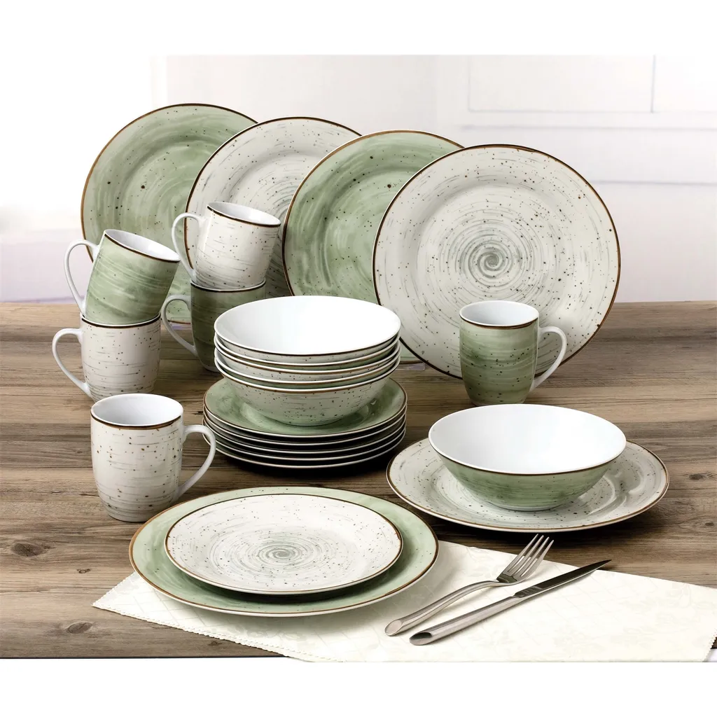 WELLCO Kombiservice Pur 24teilig grün/grau WELLCO Kombiservice Pur 24teilig Grün/grau -Küchenbedarf Laden 0f4d83157ef30df7538d8b31084680e6