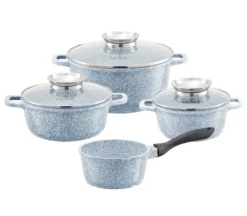 Graue Töpfe Und Kasserolle Mit Marmorbeschichtung -Küchenbedarf Laden 0fb7dc16dffb5721eb68dd8a779d3a60