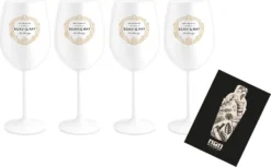 Scavi & Ray ICE Glas 4er Set Gläser - 4x Sekt / Prosecco / Champagner / Wein ICE Gläser Weiss
