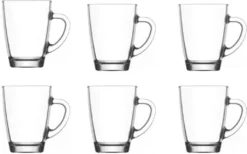6 Kaffeegläser 300ml Mit Henkel Mit 6 Löffel Teegläser Latte Macchiato Gläser -Küchenbedarf Laden 13b549a0568a6c3fdd30efadd860621d