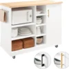 SoBuy FKW105-WN Design Küchenwagen Mit Arbeitsplatte Kücheninsel Küchenschrank Rollwagen Mikrowellenschrank Weiß-Natur BHT Ca.: 127x94x51cm 2 SoBuy FKW105-WN Design Küchenwagen Mit Arbeitsplatte Kücheninsel Küchenschrank Rollwagen Mikrowellenschrank Weiß-Natur BHT Ca.: 127x94x51cm -Küchenbedarf Laden 1677f625447e53fa2d3ad54e1b98a65e
