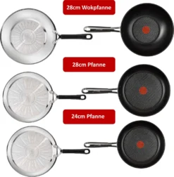 Tefal E76 Jamie Oliver Pfannenset Induktion 6 TLG Set 12,- Hohe Wokpfanne Mit Deckel 28cm, Pfanne 28 Cm + 24cm, Edelstahl 18/10 Rostfrei, Spülmaschinenfest, Antihaft-beschichtet 3 Tefal E76 Jamie Oliver Pfannenset Induktion 6 TLG Set 12,- Hohe Wokpfanne Mit Deckel 28cm, Pfanne 28 Cm + 24cm, Edelstahl 18/10 Rostfrei, Spülmaschinenfest, Antihaft-beschichtet -Küchenbedarf Laden 16d9443350c38a299d6833659c31775b
