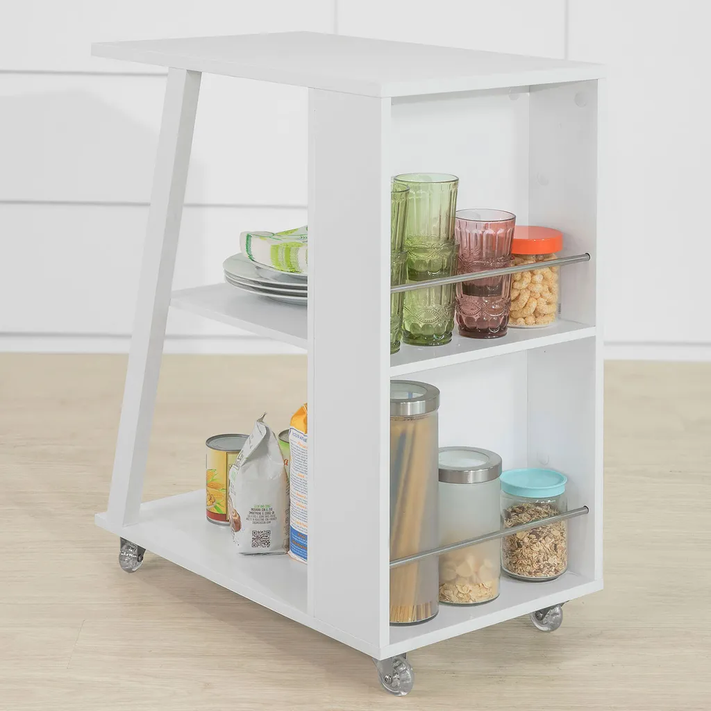 SoBuy FKW77-W Design Servierwagen Küchenwagen Beistellwagen Rollwagen mit 3 Ablagen und 2 Regalfächern Weiß BHT ca.: 60x77x38cm SoBuy FKW77-W Design Servierwagen Küchenwagen Beistellwagen Rollwagen Mit 3 Ablagen Und 2 Regalfächern Weiß BHT Ca.: 60x77x38cm -Küchenbedarf Laden 17dd61ada6610400851579e0948232a2