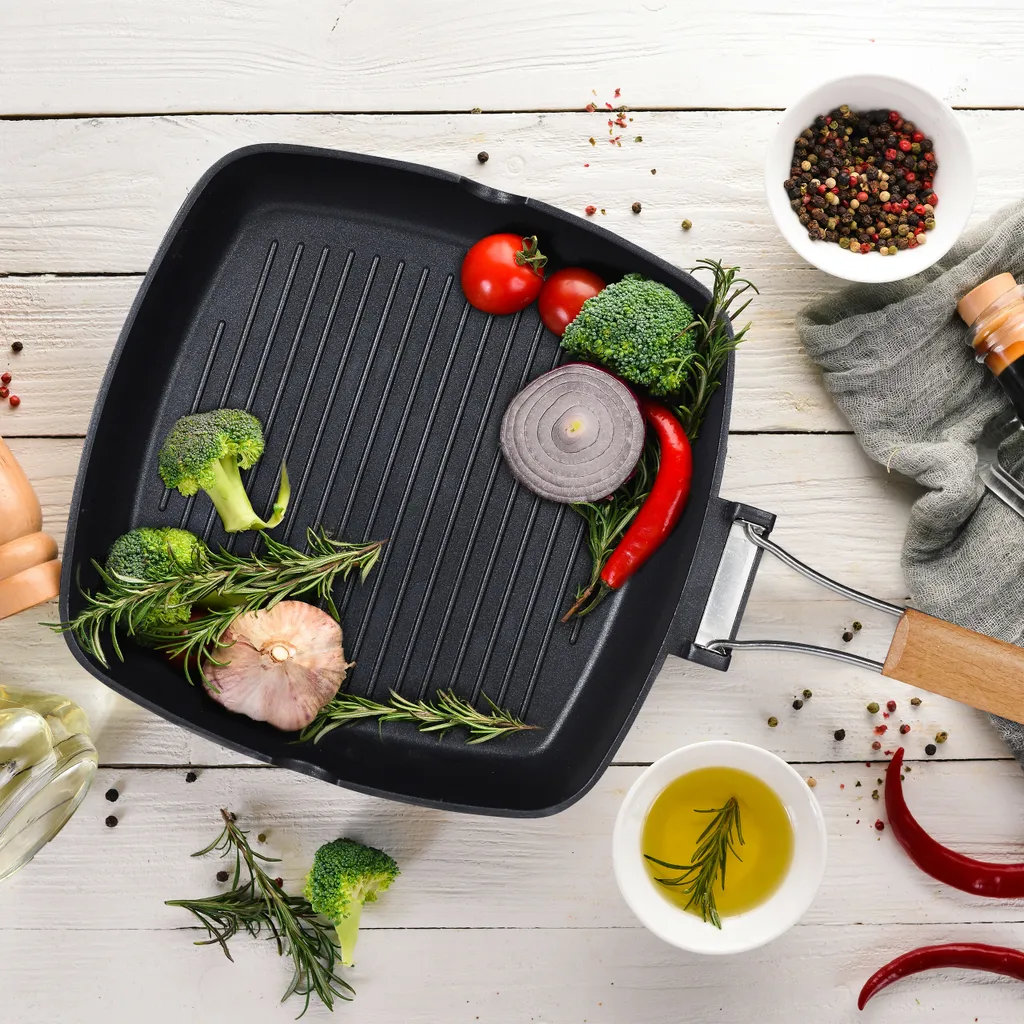 relaxdays Grillpfanne mit Holzgriff Relaxdays Grillpfanne Mit Holzgriff -Küchenbedarf Laden 1873595ba79345e0244f7ee008471730