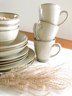 Mäser 931818 Frühstücksset Nottingham Für 4 Personen, Steinzeug, Beige (1 Set, 12-teilig) -Küchenbedarf Laden 19a6f5a84a0ec3529cd12af949bb7eb3