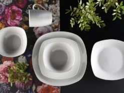 CreaTable 13915 Kombiservice Square Für 4 Personen, Porzellan, Weiß (1 Set, 16-teilig) -Küchenbedarf Laden 1a0d4cac99a802cdbe665b972da03877