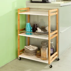 SoBuy Küchenwagen,Servierwagen,Badrollwagen,Küchenregal FKW32-WN -Küchenbedarf Laden 1a5b29837bc68ed8b18ce3b46af962b2