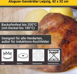 Karl Krüger 23042 Aluguss Gansbräter Leipzig 42 Cm, Schwarz -Küchenbedarf Laden 1aa69d9de716357d749d3f9b76797287