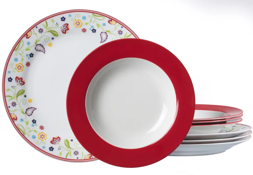 Flirt Tafelservice Doppio mit rotem Rand 12-teilig, Porzellan Flirt Tafelservice Doppio Mit Rotem Rand 12-teilig, Porzellan -Küchenbedarf Laden 1de01d9dca993213f4126990023ea981