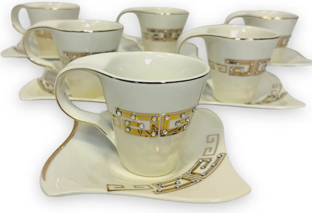 12-teiliges Medusa Mäander Kaffeeservice mit Goldschliff Kaffeetassen für 6 Personen 6 Tassen + 6 Untertassen Weiß-Gold Genießen Servieren Kaffee 12-teiliges Medusa Mäander Kaffeeservice Mit Goldschliff Kaffeetassen Für 6 Personen 6 Tassen + 6 Untertassen Weiß-Gold Genießen Servieren Kaffee -Küchenbedarf Laden 1e9db6f9a9d0b364068e16a17cb38216