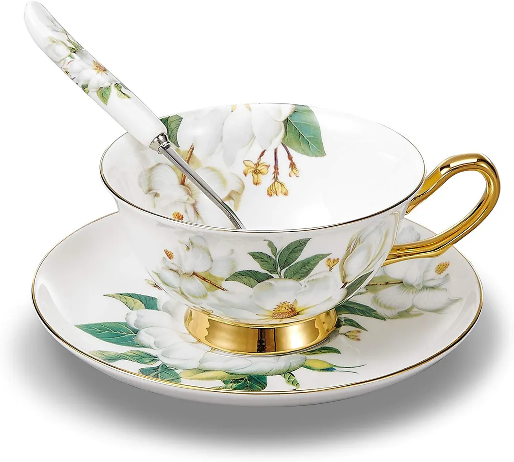 Panbado Floral Kaffeetassen aus Premium Bone China Porzellan, Beinhaltet 1 Tassen 200 ml, 1 Untertassen, und 1 Löffel Panbado Floral Kaffeetassen Aus Premium Bone China Porzellan, Beinhaltet 1 Tassen 200 Ml, 1 Untertassen, Und 1 Löffel -Küchenbedarf Laden 1f35b672f4ee70274e6ffa21f647237c