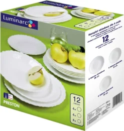 Tafelservice Geschirrset Luminarc 12-tlg. Essservice Teller Hartglas 4 Personen -Küchenbedarf Laden 1ff4e33730a43a598b1337b7306fdd34