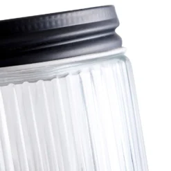 6er Set Vorratsgläser 0,5 L Mit Schraubdeckel Ø9x11 Cm - Schwarz -Küchenbedarf Laden 230a7e56b03f249babf6ff6fa6650657