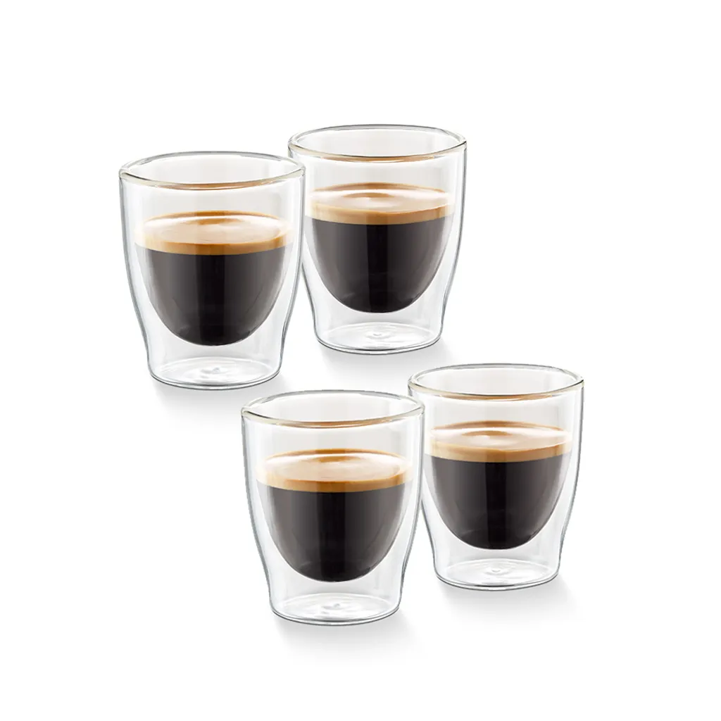 Tchibo 4er Espresso Gläser, Doppelwandig, Modernes Design, heiß und kalt Tchibo 4er Espresso Gläser, Doppelwandig, Modernes Design, Heiß Und Kalt -Küchenbedarf Laden 231bf2f96564f4b9afd1c6097675819c