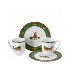 HUTSCHENREUTHER Kaffee-Set 4tlg. Wintertime Grün 1 Stck. 701515 (EKB) 4 HUTSCHENREUTHER Kaffee-Set 4tlg. Wintertime Grün 1 Stck. 701515 (EKB) -Küchenbedarf Laden 24570cc2069843ec955bb4d511c3a641