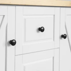 SoBuy FKW96-WN Kücheninsel Mit Arbeitsplatte Küchenwagen Mit 2 Türen Küchenschrank Mit 3 Schubladen Sideboard Weiß BHT Ca.: 116x93x46cm -Küchenbedarf Laden 246b9a34d55fe97dde6d4a1d793cc888