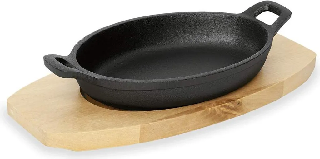 Bratpfanne / Servierpfanne oval 24cm x 17cm Gusseisen mit Holzuntersetzer Bratpfanne / Servierpfanne Oval 24cm X 17cm Gusseisen Mit Holzuntersetzer -Küchenbedarf Laden 24cee64ff1887ff54f99a7883851613c