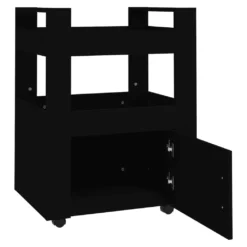VidaXL Küchenwagen Schwarz 60x45x80 Cm Holzwerkstoff -Küchenbedarf Laden 2660734f45867c31859a134ab9454bc6