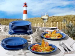 Friesland Ammerland Blue Tafel-Set 12 Tlg Speiseteller + Suppenteller -Küchenbedarf Laden 26b8b50867ce2135aa511ab8ff2f5adc