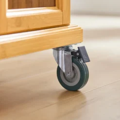 SoBuy FKW69-N Kücheninsel Küchenwagen Mit Erweiterbarer Edelstahlarbeitsplatte Küchenschrank Servierwagen Bambus BHT Ca.: 115x92x46-71cm -Küchenbedarf Laden 274a3483539df47277052e896e2df099