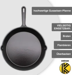 Karl Krüger 80028 Eisenguss Pfanne Toledo Ohne Deckel, 28 Cm, Schwarz -Küchenbedarf Laden 28a095a5b131d5a9e52c669e3921bdfe
