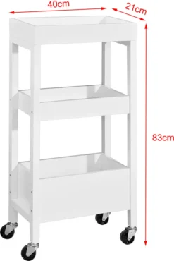 SoBuy® Rollwagen Mit 3 Fächern Nischenwagen Badrollwagen Küchenregal Küchenwagen, Weiß,FKW49-W 8 SoBuy® Rollwagen Mit 3 Fächern Nischenwagen Badrollwagen Küchenregal Küchenwagen, Weiß,FKW49-W -Küchenbedarf Laden 29904f302c550b740d93a5935aafdbd8