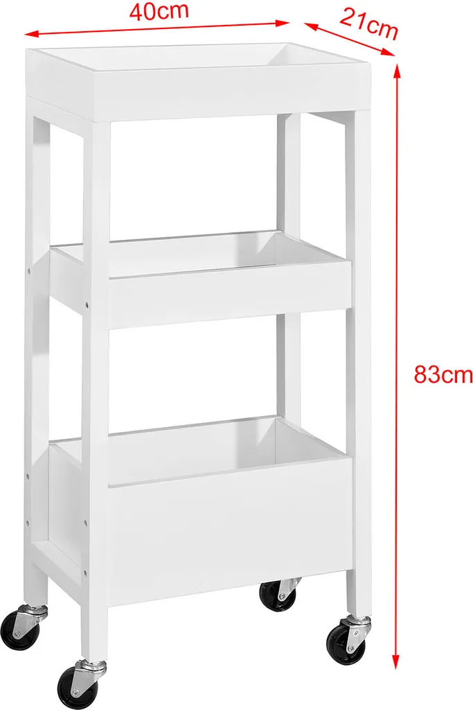 SoBuy® Rollwagen mit 3 Fächern Nischenwagen Badrollwagen Küchenregal Küchenwagen, weiß,FKW49-W SoBuy® Rollwagen Mit 3 Fächern Nischenwagen Badrollwagen Küchenregal Küchenwagen, Weiß,FKW49-W -Küchenbedarf Laden 29904f302c550b740d93a5935aafdbd8