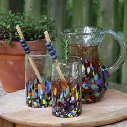 Mundgeblasenes Trinkglas Aus Mexiko Hoch 300ml Konfetti, Recyclingglas, Longdrink Glas 3 Mundgeblasenes Trinkglas Aus Mexiko Hoch 300ml Konfetti, Recyclingglas, Longdrink Glas -Küchenbedarf Laden 29a55b00b37e860928db398fba8a2988