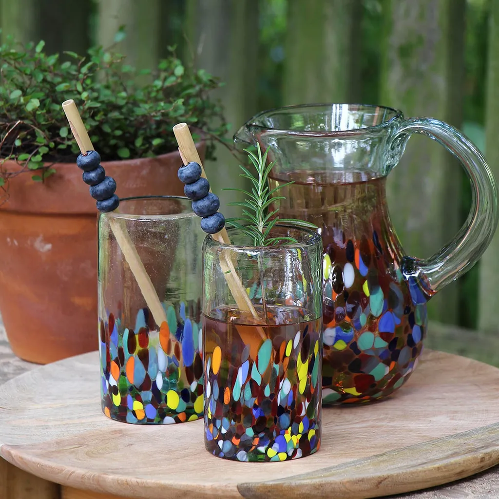 Mundgeblasenes Trinkglas aus Mexiko hoch 300ml Konfetti, Recyclingglas, Longdrink Glas Mundgeblasenes Trinkglas Aus Mexiko Hoch 300ml Konfetti, Recyclingglas, Longdrink Glas -Küchenbedarf Laden 29a55b00b37e860928db398fba8a2988