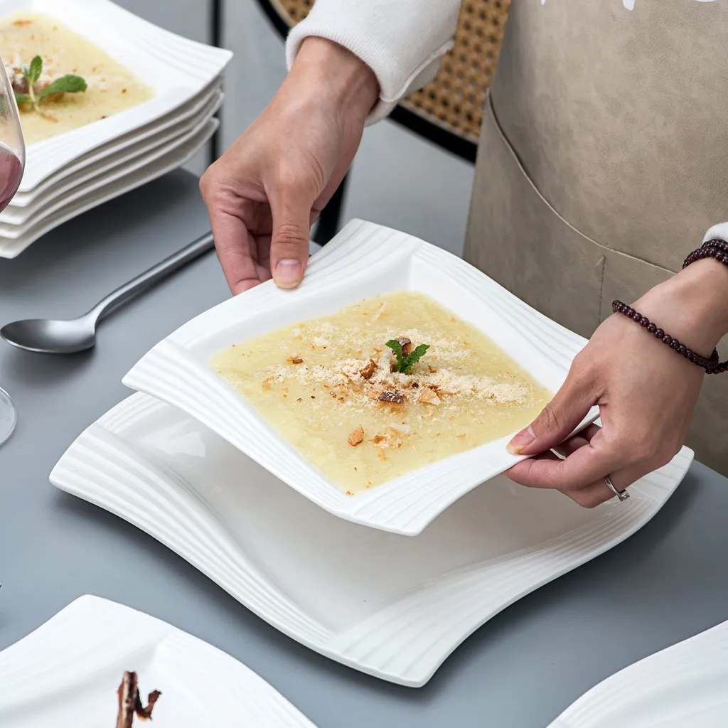 MALACASA, Serie Amparo, Cremeweiß Porzellan Tafelservice 12 Tlg. Set Speiseteller und Suppenteller Geschirrset für 6 Personen MALACASA, Serie Amparo, Cremeweiß Porzellan Tafelservice 12 Tlg. Set Speiseteller Und Suppenteller Geschirrset Für 6 Personen -Küchenbedarf Laden 2a5547db50f3da66cab28b9c953b5148 1