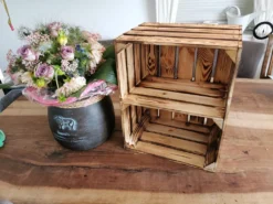 Holzkisten Obstkisten Set 50 X 40 X 30cm Geflammt Ablage Kurz 6 X Regalkiste -Küchenbedarf Laden 2b6cbda78176ebaa1db92e7e55fd345f