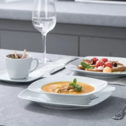 Malacasa Serie Julia, Tafelservice 60-teilig Kombiservice Porzellan Geschirrset Mit Kaffeetassen, Unterteller, Kuchenteller, Suppenteller Und Flachteller, Kaffeeservice Für 12 Personen -Küchenbedarf Laden 2bd005e398e4b515c48ec577d6641905