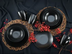 CreaTable 25833 Kombiservice Black Matt Für 4 Personen, Steinzeug, Schwarz (1 Set, 16-teilig) -Küchenbedarf Laden 2d5458ec999e7c71832132ed3ec01b93