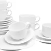 Weissestal DE000001 Tavola Kaffeeservice, Weiß, 18-teilig (1 Set) -Küchenbedarf Laden 2da3cb772a8228445f621f2e66521ea9