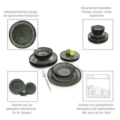 Sänger SÄNGER Steingut Geschirrset Kopenhagen, Tafelservice 12 Teilig Für 4 Personen -Küchenbedarf Laden 2dd56fe1991409316ef4fdc59763b1b2