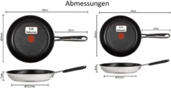 Tefal J90929 Jamie Oliver Pfannenset Induktion 4 TLG, Set Angebot, Pfanne 28 Cm + Pfanne 24 Cm, Edelstahl -Küchenbedarf Laden 2e5bea98425695198503d1fe3d4325ad