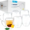 Wessper Doppelwandig Kaffeegläser Mit Henkel, 6 Stück X 350 Ml, Großes Hitzebeständiges Doppelwandglas, Thermogläser, Kaffeegläser Temperaturbeständig Mokkatassen, Teegläser, Latte Machiatto Gläser 1 Wessper Doppelwandig Kaffeegläser Mit Henkel, 6 Stück X 350 Ml, Großes Hitzebeständiges Doppelwandglas, Thermogläser, Kaffeegläser Temperaturbeständig Mokkatassen, Teegläser, Latte Machiatto Gläser -Küchenbedarf Laden 2f278a662de2119f68a07e10e08fa662